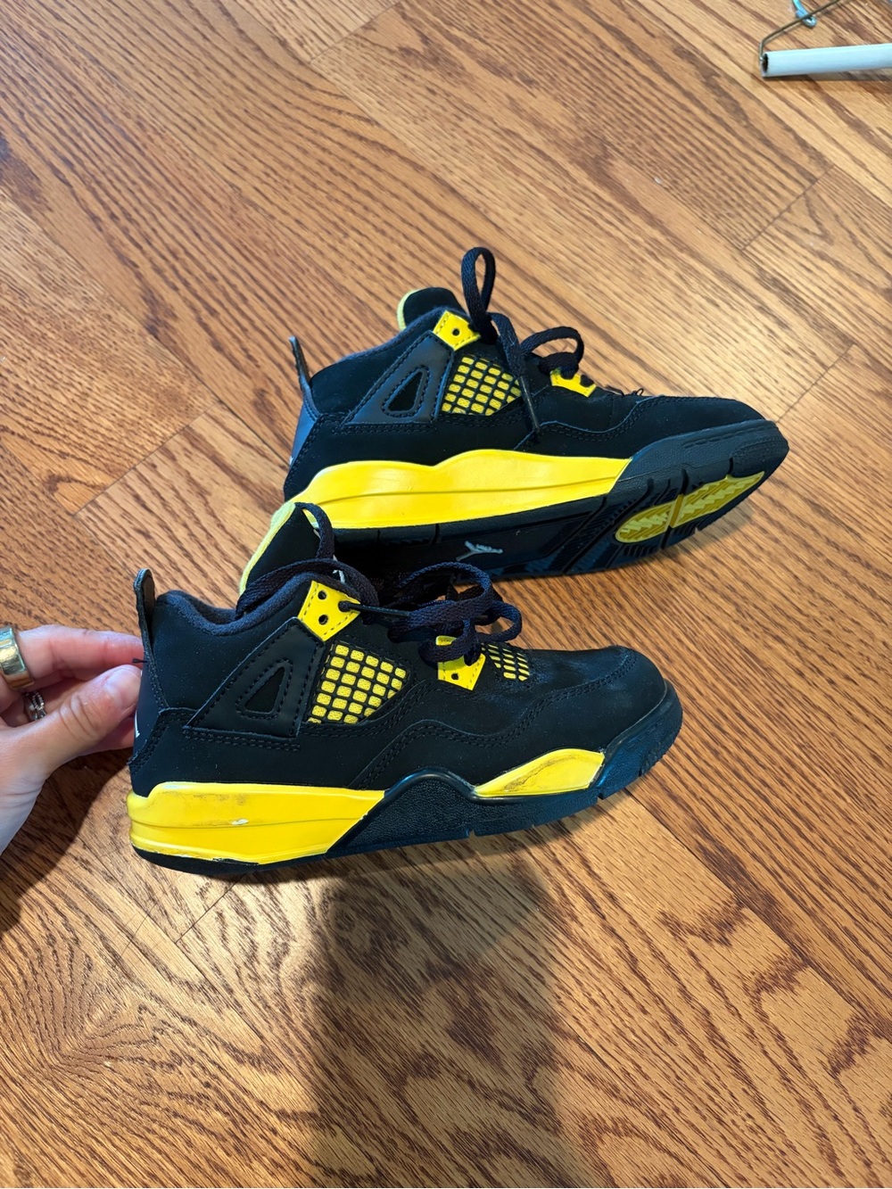 Jordan’s Kids Black and Yellow Athletic Sneakers - Sporty Everyday Trainer